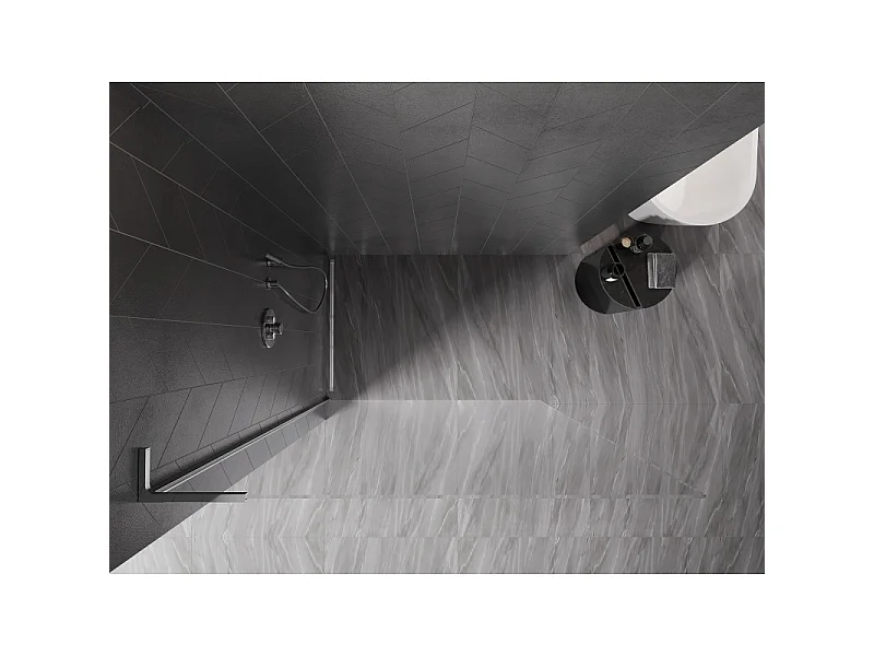 Mexen Kioto-X L paroi de douche Walk-in 70 x 200 cm, transparent 10 mm, chrome - 800-070-107-01-00-X