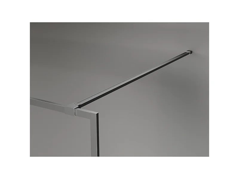 Mexen Kioto-XF painel de duche Walk-in com moldura 100 x 202 cm, fosco 10 mm, metal escurecido - 800-100-104-95-30-X
