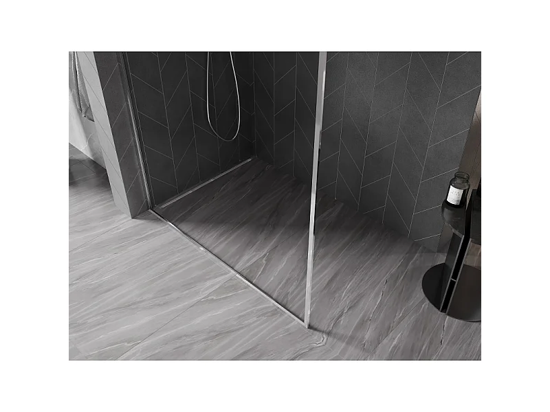 Mexen Kioto-XF L pannello doccia Walk-in con cornice 90 x 202 cm, trasparente 10 mm, cromo - 800-090-174-01-00-XF
