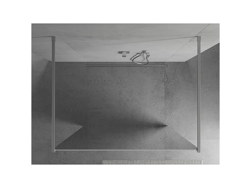 Mexen Kioto paroi de douche autoportante 100 x 200 cm, miroir 8 mm, chrome - 800-100-002-01-50