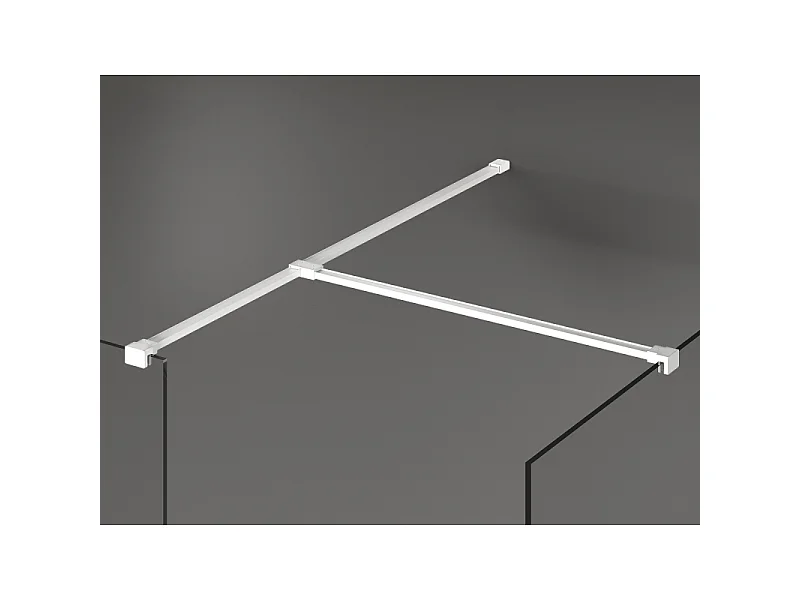 Mexen Kioto Duschwand Walk-in 115 x 90 cm, transparent, weiß - 800-115-202-20-00-090