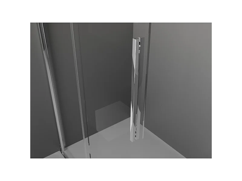 Mexen Velar L Shower Wall Sliding Walk-in 90 x 200 cm, Transparent 8 mm, Chrome - 871-090-003-03-01