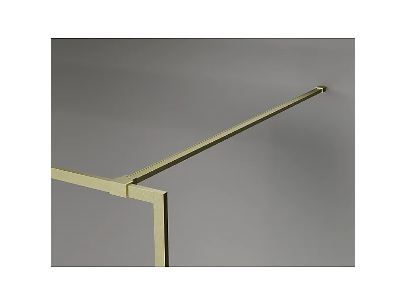 Mexen Kioto-F douchewand Walk-in met frame 170 x 202 cm, transparant 8 mm, goud geborsteld - 800-170-104-55-00