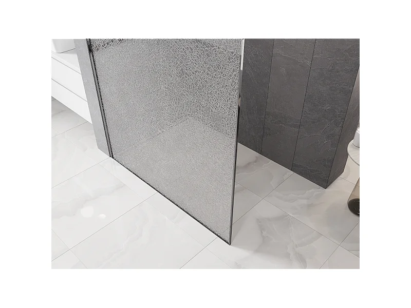 Mexen Kioto parede de duche Walk-in 80 x 200 cm, crackle transparente 12 mm, cromado - 800-080-101-01-04-X