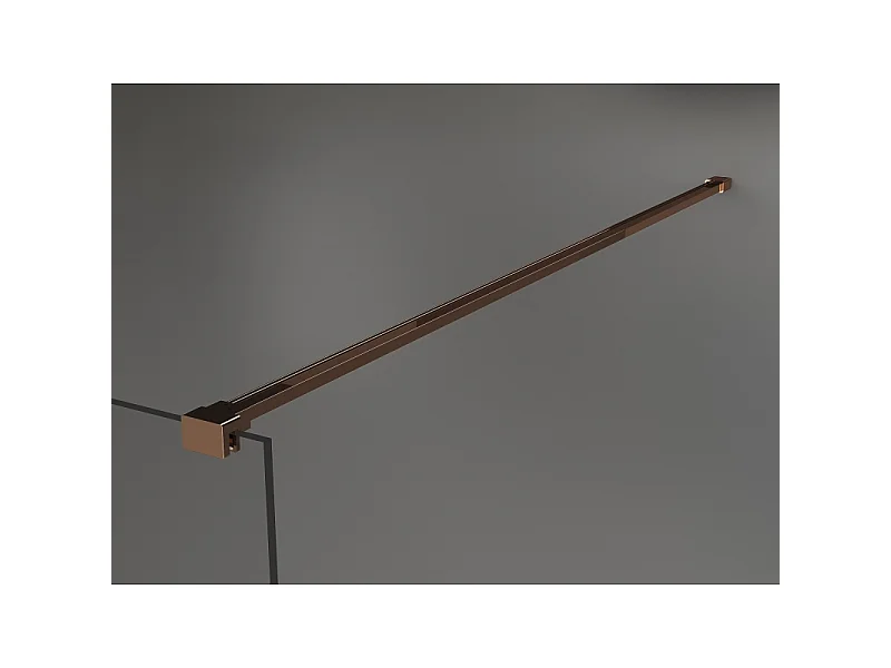Mexen Kioto walk-in brusevæg 80 x 200 cm, hvid bølge 8 mm, rosa guld - 800-080-101-60-97