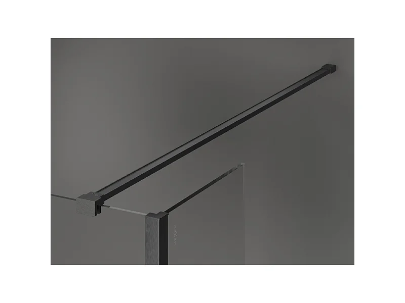 Mexen Kioto parede de chuveiro Walk-in 125 x 120 x 30 cm, transparente, cinza escovado a pistola - 800-125-120-221-66-00-030