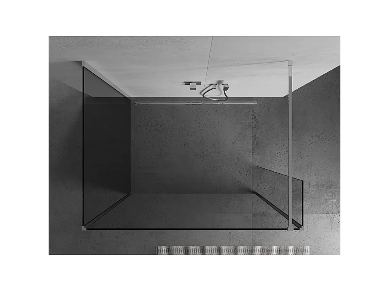 Mexen Kioto brusevæg Walk-in 120 x 120 x 40 cm, transparent, krom - 800-120-120-221-01-00-040