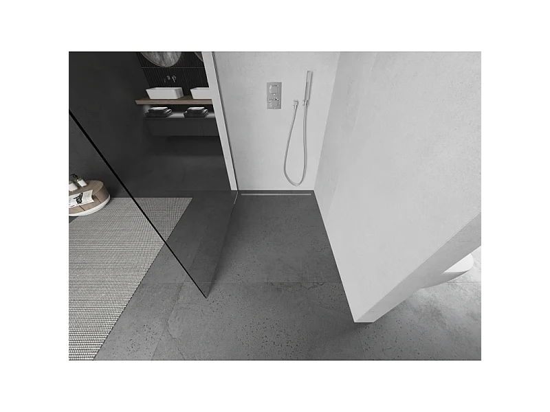 Mexen Kioto parete doccia Walk-in 50 x 200 cm, trasparente 8 mm, cromo - 800-050-101-01-00