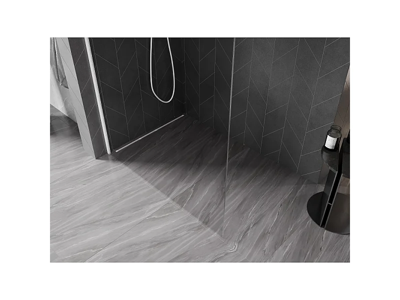 Mexen Kioto-X ścianka prysznicowa Walk-in 100 x 200 cm, transparent 10 mm, biała - 800-100-101-20-00-X
