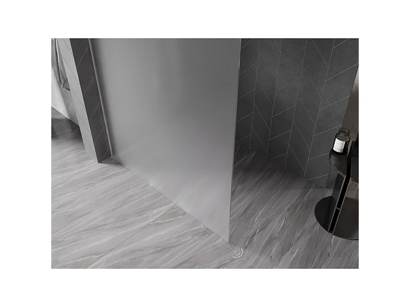 Mexen Kioto-X painel de duche Walk-in 130 x 200 cm, fosco 10 mm, níquel escovado - 800-130-101-97-30-X