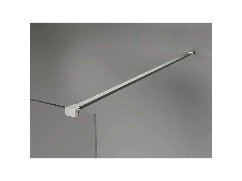 Mexen Kioto-X painel de duche Walk-in 130 x 200 cm, fosco 10 mm, níquel escovado - 800-130-101-97-30-X