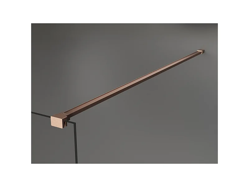 Mexen Kioto paroi de douche Walk-in 105 x 200 cm, transparent 8 mm, cuivre brossé - 800-105-101-65-00