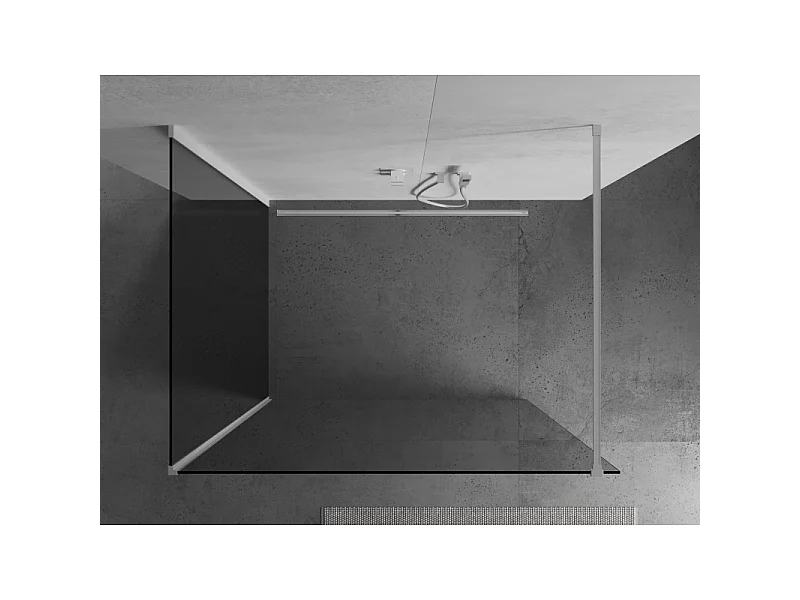 Mexen Kioto Duschwand Walk-in 90 x 90 cm, transparent, weiß - 800-090-212-20-00-090