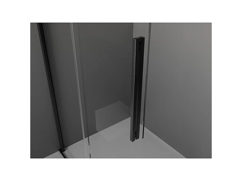 Mexen Velar L paroi de douche coulissante Walk-in 120 x 200 cm, graphite 8 mm, noire - 871-120-003-43-70