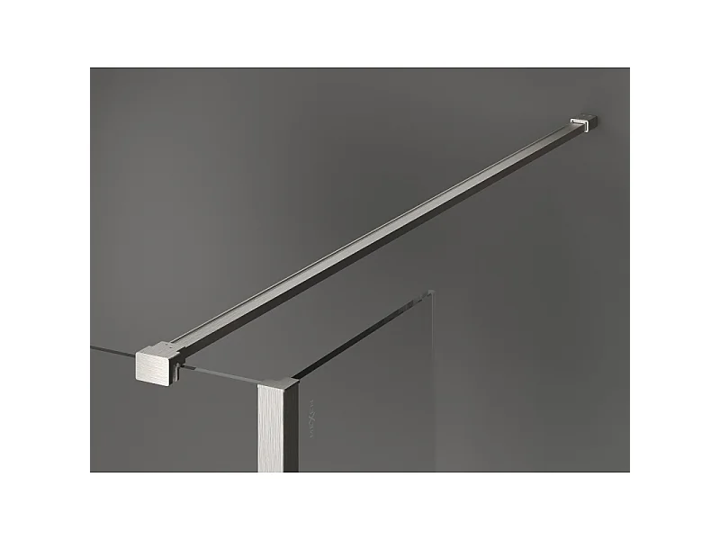 Mexen Kioto douchewand Walk-in 140 x 100 x 40 cm, transparant, geborsteld nikkel - 800-140-100-221-97-00-040