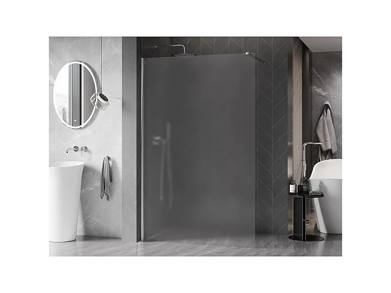 Mexen Kioto-X ścianka prysznicowa Walk-in 60 x 200 cm, szron 10 mm, chrom - 800-060-101-01-30-X
