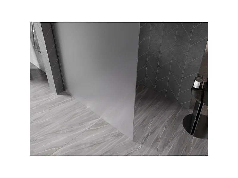 Mexen Kioto-X parete doccia Walk-in 50 x 200 cm, gelo 10 mm, gun gray spazzolato - 800-050-101-66-30-X