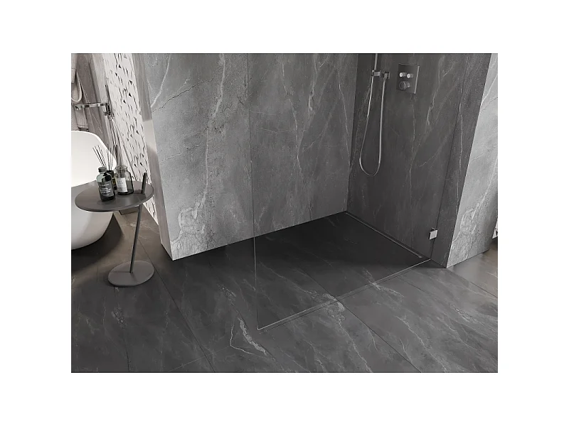 Mexen Lunar ścianka prysznicowa Walk-in prawa 90 x 200 cm, transparent 8 mm, chrom - 830-090-000-01-00-P