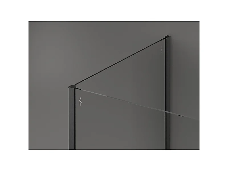 Mexen Kioto douchewand Walk-in 130 x 95 x 40 cm, transparant, geborsteld geweergrijs - 800-130-095-221-66-00-040