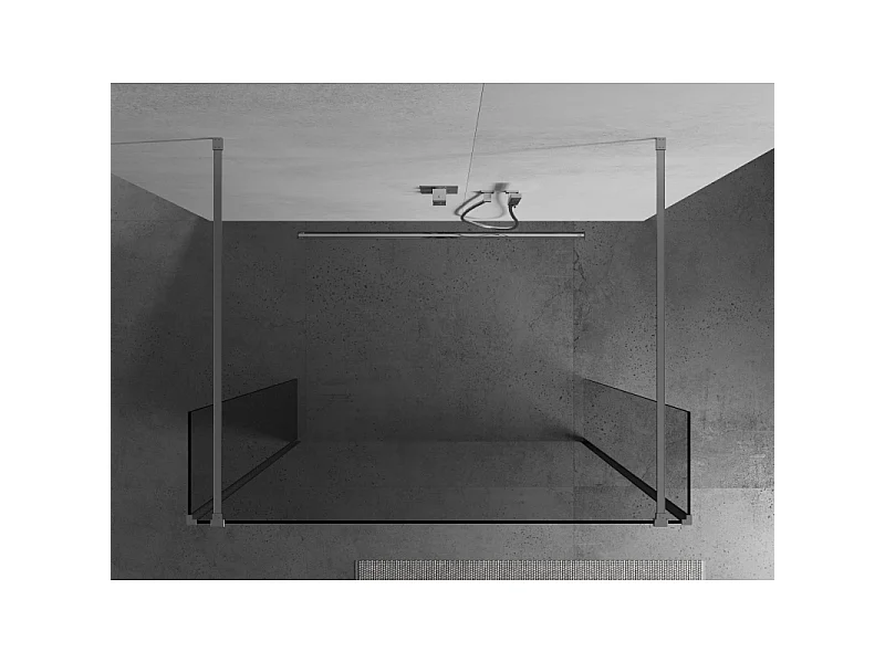 Mexen Kioto vrijstaande douchewand 130 x 30 x 30 cm, transparant, chroom - 800-130-030-222-01-00-030