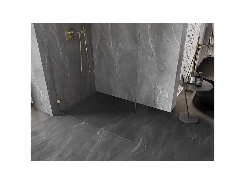 Mexen Lunar L paroi de douche Walk-in gauche 50 x 200 cm, transparent 8 mm, doré - 830L-050-000-50-00-L