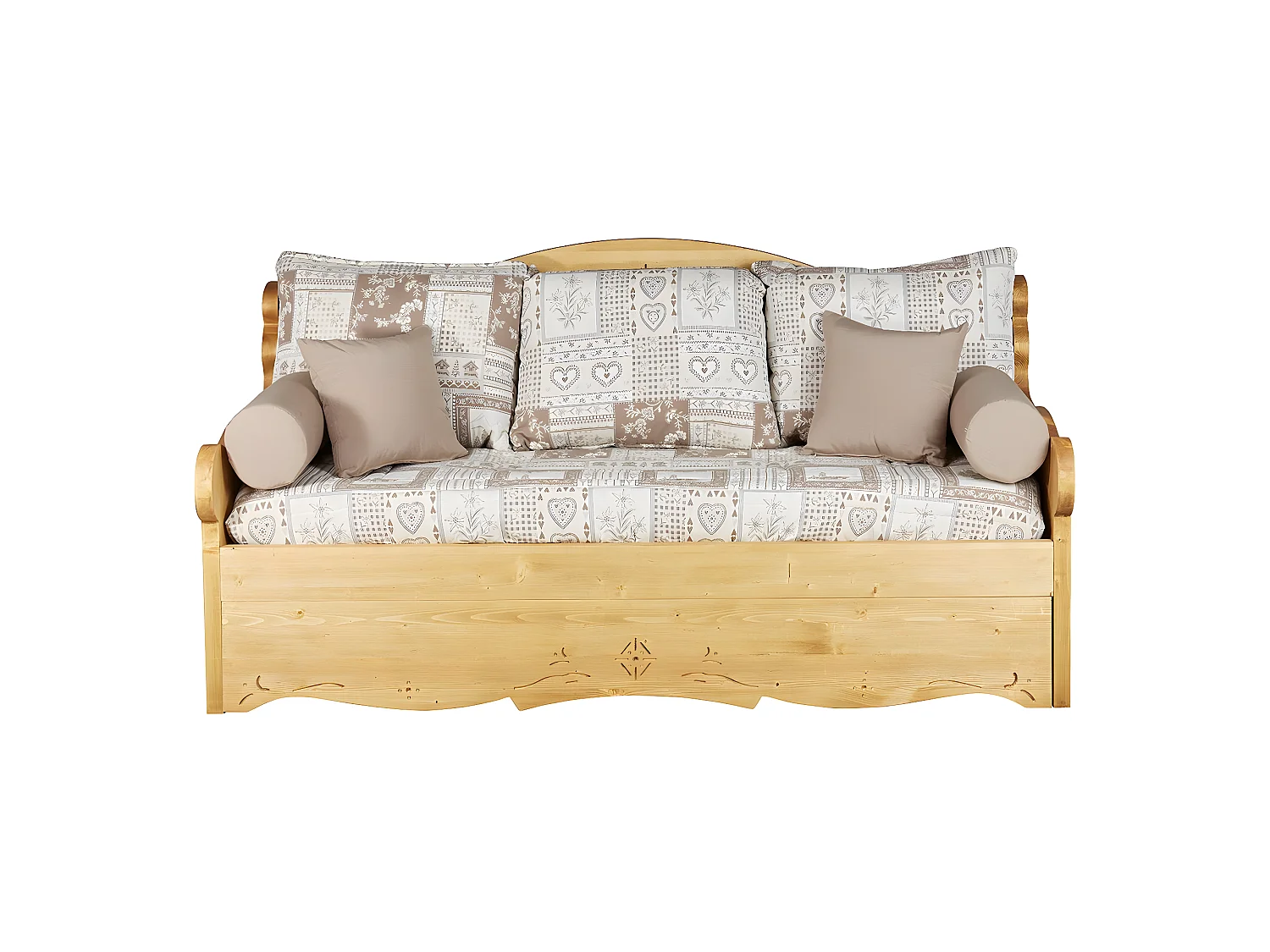 Canapé gigogne vanoise blanc taupe - ARAVIS