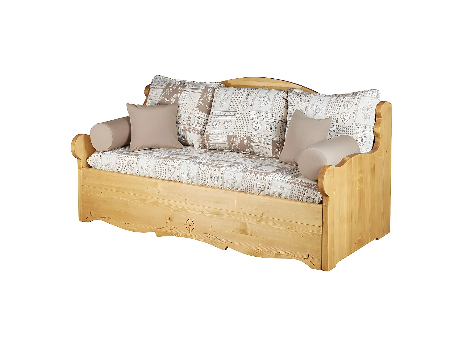 Canapé gigogne vanoise blanc taupe - ARAVIS