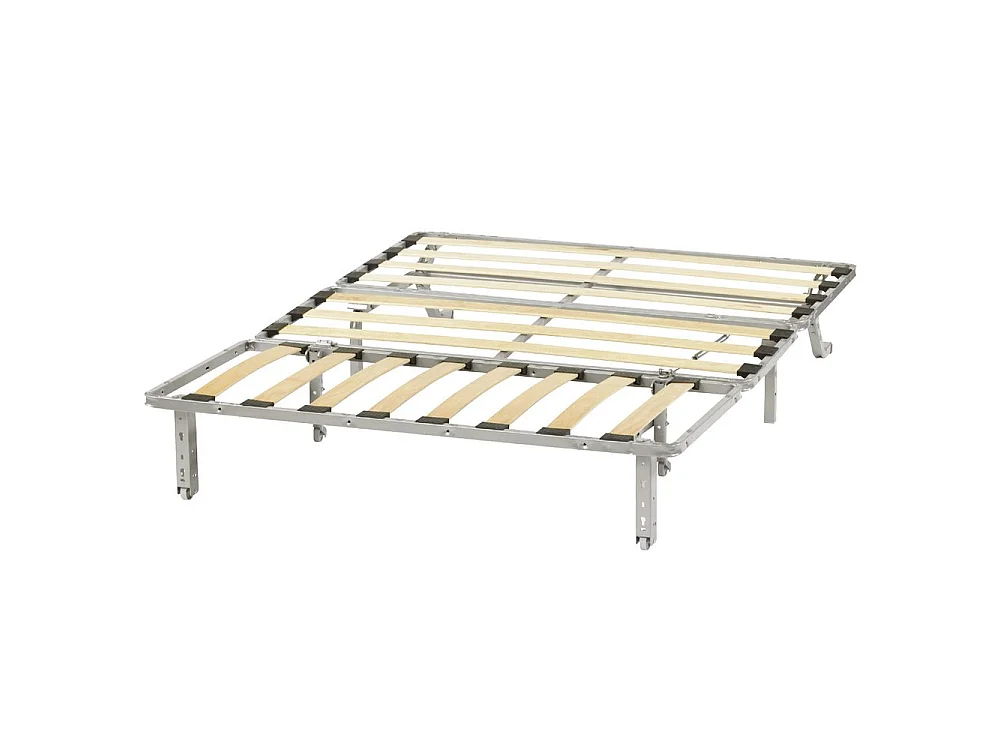 Canapé convertible BZ pin massif sculpté 160 x 200 cm Santorini noir et gris