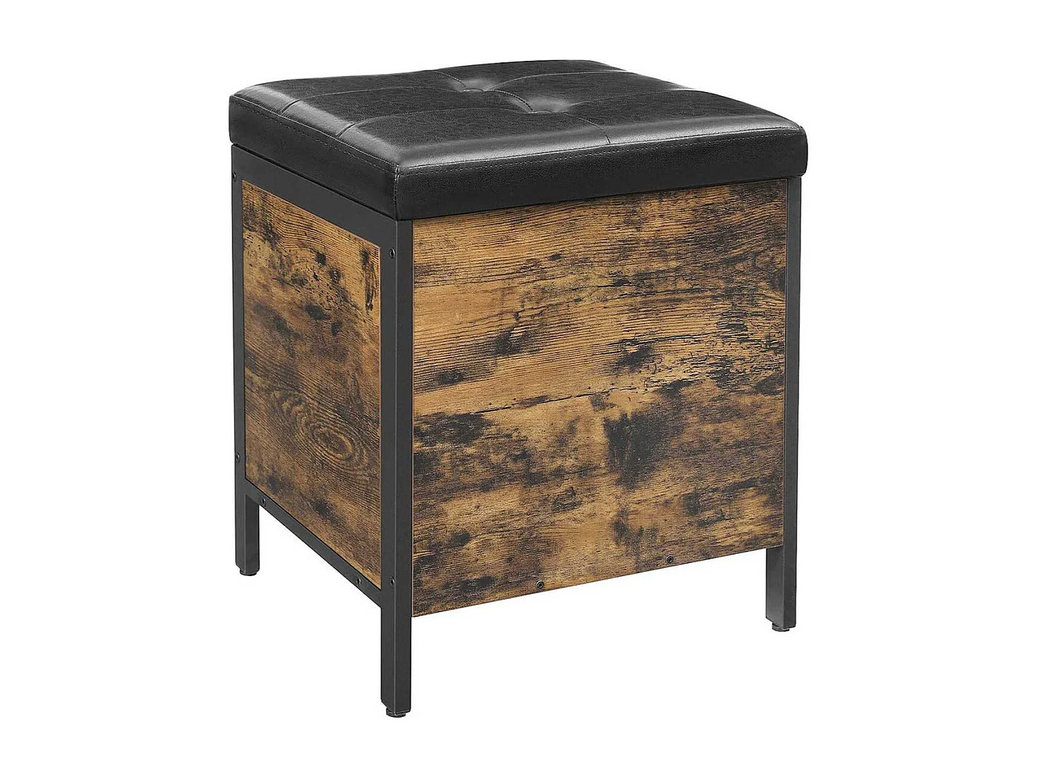 Tabouret banc avec coffre marron 40 x 40 x 50 cm 12_0002772