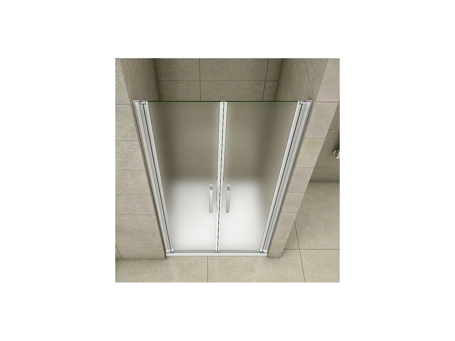 Porte de douche battante 75x185cm porte de douche en verre satiné avec anti-déflagrant et anticalcaire