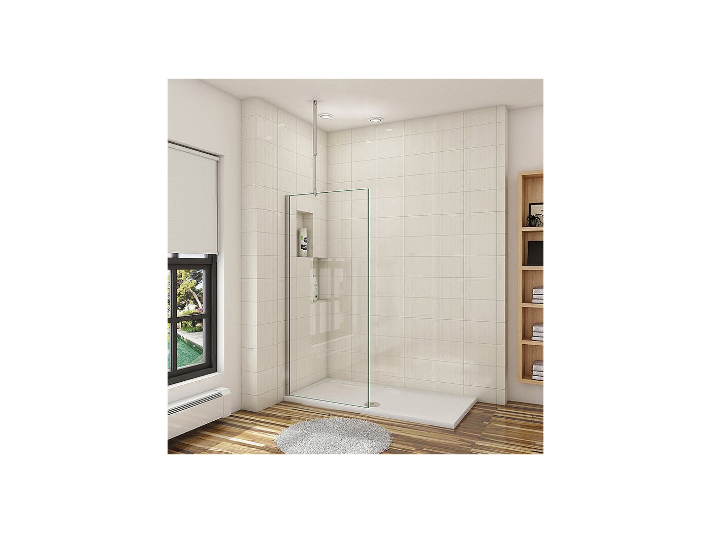 Barre De Fixation Plafond Recoupable Douche Italienne | Accessoires