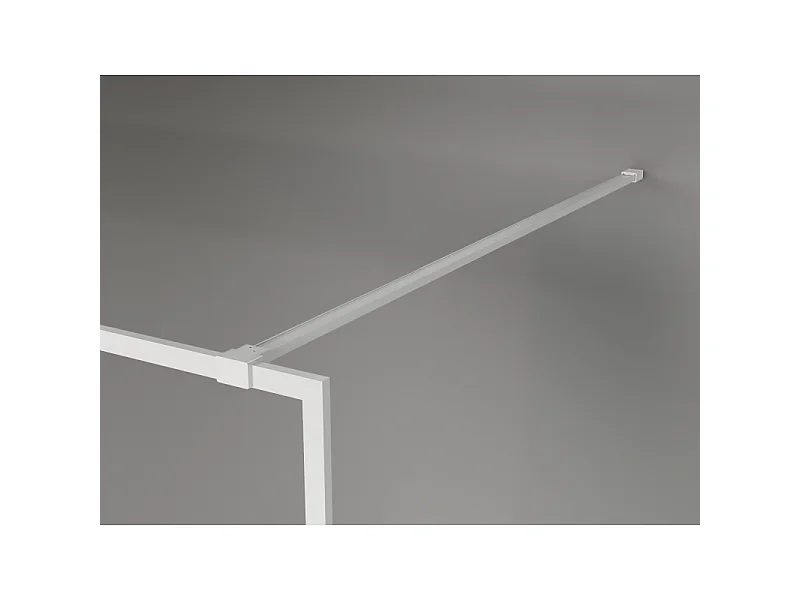 Mexen Kioto-F bruser væg Walk-in med ramme 90 x 202 cm, grafit 8 mm, hvid - 800-090-104-20-40