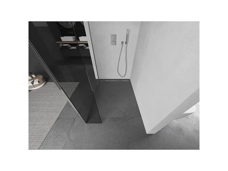 Mexen Kioto panel de ducha Walk-in 115 x 30 cm, transparente, cromo - 800-115-212-01-00-030