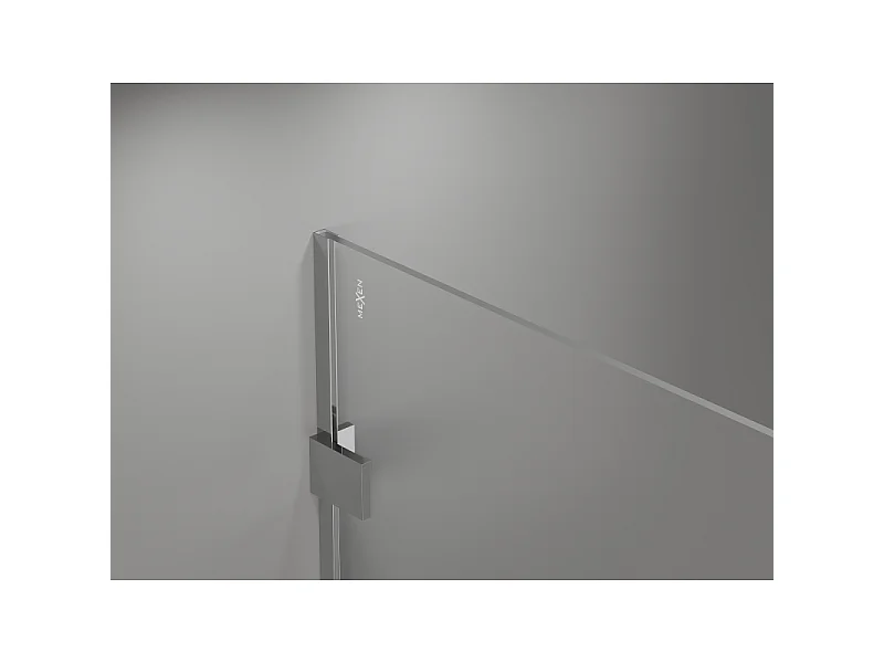 Mexen Lunar ścianka prysznicowa Walk-in prawa 100 x 200 cm, transparent 8 mm, chrom - 830-100-000-01-00-P