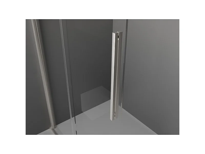Mexen Velar sliding shower wall Walk-in 90 x 200 cm, transparent 8 mm, brushed nickel - 871-090-000-03-97