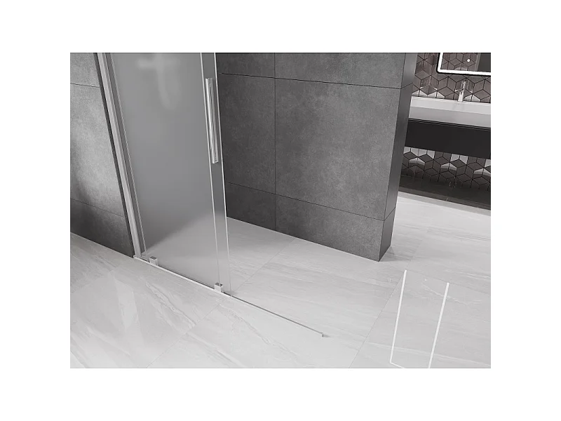 Mexen Velar drsna tuš stena Walk-in 150 x 200 cm, mat 8 mm, krom - 871-150-000-33-01