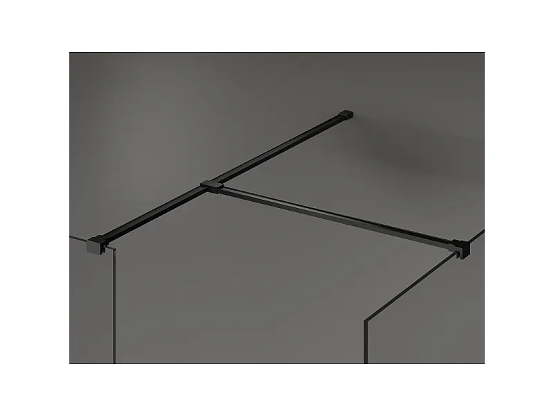 Mexen Kioto panel de ducha Walk-in 125 x 80 cm, transparente, negro - 800-125-202-70-00-080