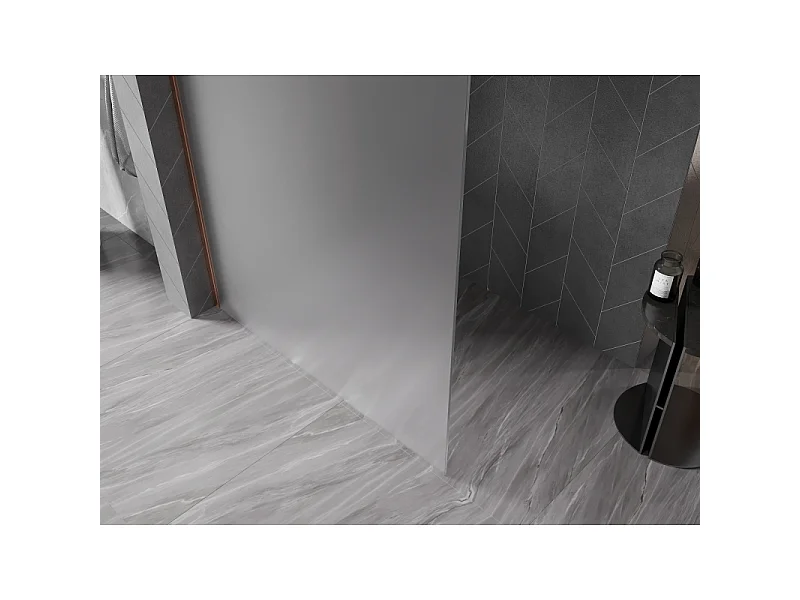 Mexen Kioto-X tuš pregrada Walk-in 90 x 200 cm, mraz 10 mm, brušeni baker - 800-090-101-65-30-X