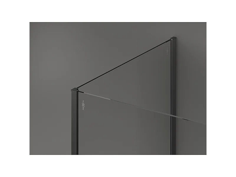 Mexen Kioto douchewand Walk-in 140 x 110 cm, zwart frame, gun metal - 800-140-212-95-70-110