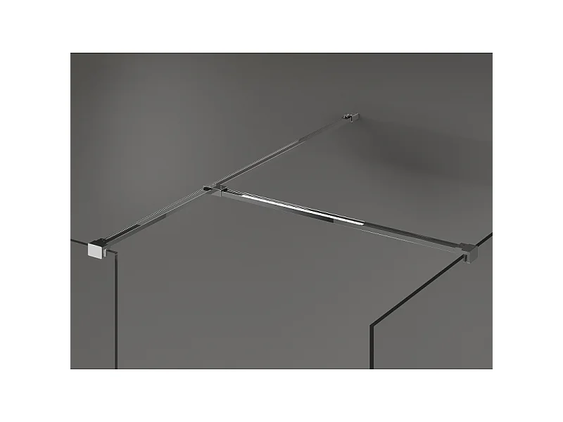Mexen Kioto paroi de douche Walk-in 130 x 110 cm, transparent, chrome - 800-130-202-01-00-110