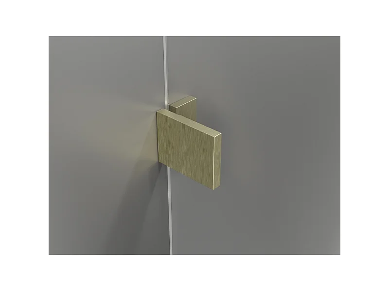 Mexen Lunar paroi de douche Walk-in droite 120 x 200 cm, transparent 8 mm, or brossé - 830-120-000-55-00-P