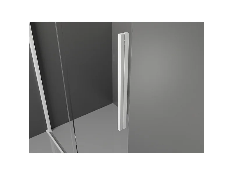 Mexen Velar paroi de douche coulissante Walk-in 120 x 200 cm, transparent 8 mm, blanc - 871-120-000-03-20