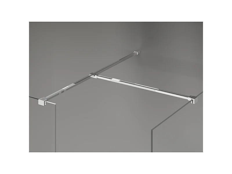 Mexen Kioto-X ścianka prysznicowa Walk-in 140 x 110 cm, transparent 10 mm, chrom - 800-140-202-01-00-110-X