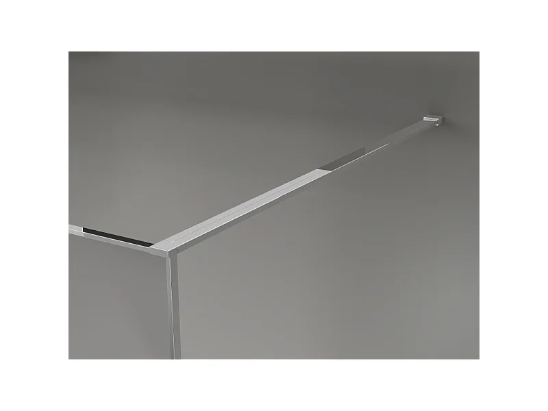 Mexen Kioto paroi de douche Walk-in 160 x 200 cm, crackle graphite 12 mm, chrome - 800-160-101-01-44-X