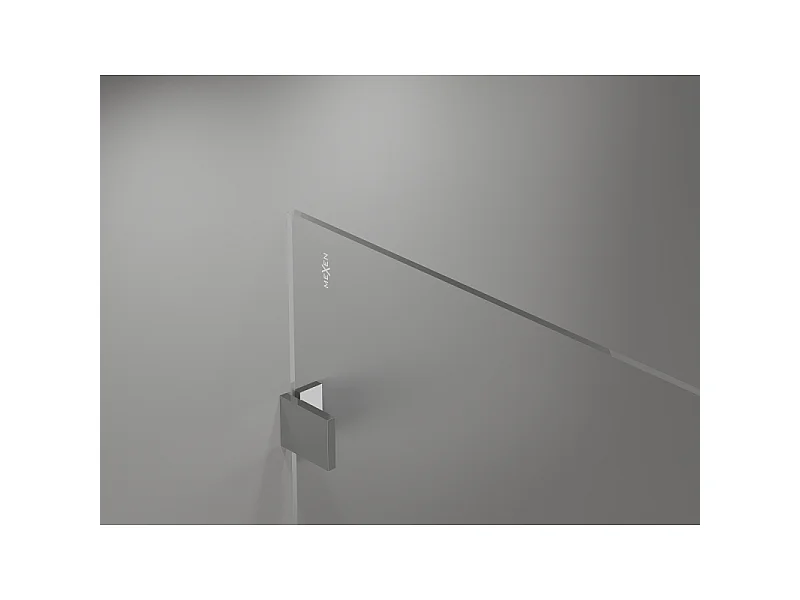 Mexen Lunar Shower Wall Walk-in Right 140 x 200 cm, Transparent 8 mm, Chrome - 830-140-000-01-00-P