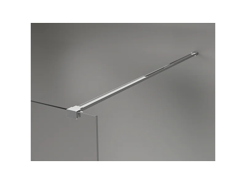 Mexen Lunar Shower Wall Walk-in Right 140 x 200 cm, Transparent 8 mm, Chrome - 830-140-000-01-00-P