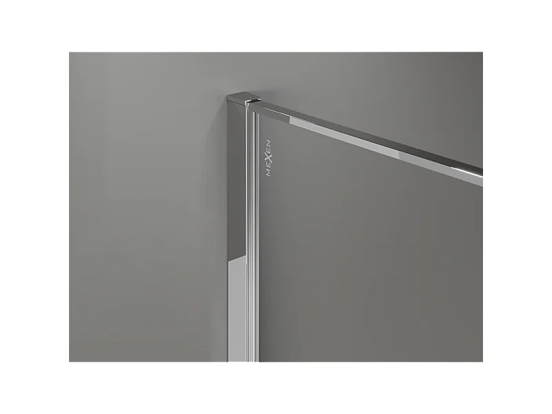 Mexen Kioto paroi de douche Walk-in 90 x 200 cm, crackle transparent 12 mm, chrome - 800-090-101-01-04-X