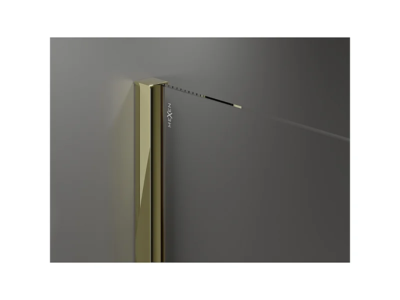 Mexen Velar paroi de douche coulissante Walk-in 70 x 200 cm, transparent 8 mm, or - 871-070-000-03-50