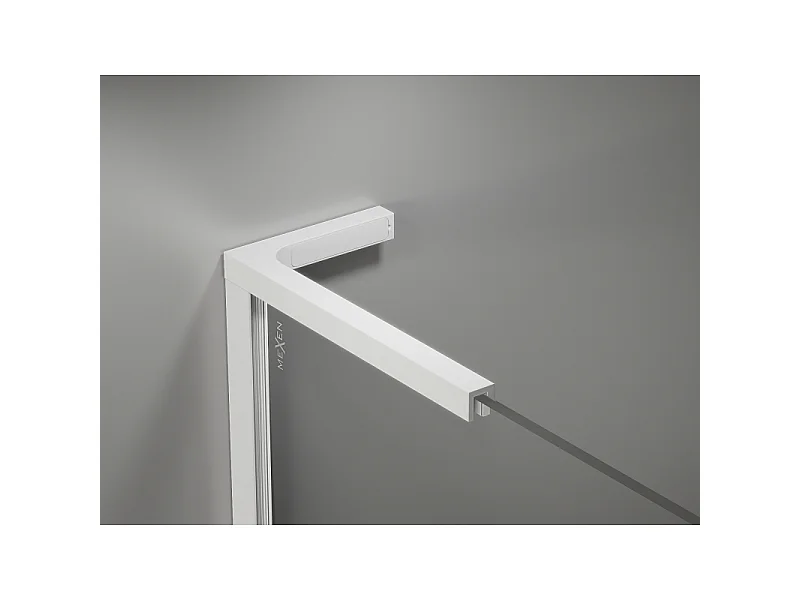 Mexen Kioto-X L paroi de douche Walk-in 50 x 200 cm, transparent 10 mm, blanc - 800-050-107-20-00-X