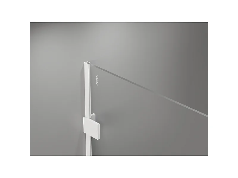 Mexen Lunar paroi de douche Walk-in gauche 50 x 200 cm, transparent 8 mm, blanc - 830-050-000-20-00-L